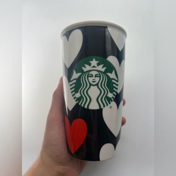 Starbucks ceramic valentines mug 12 fl oz/355 ml @2015 glass mug cup no lid - Picture 9 of 10